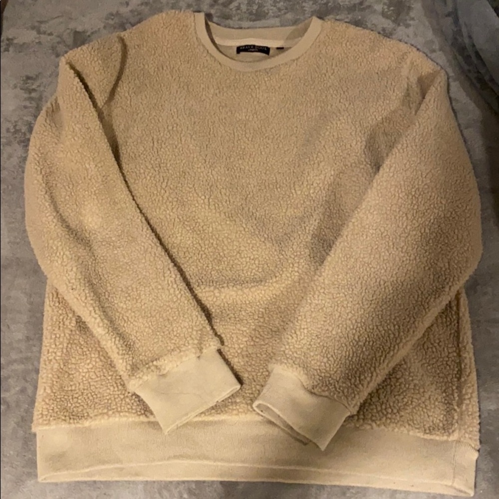 fuzzy tear pullover